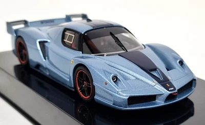 Mattel 1/43 Ferrari FXX Light Blue  Blue Stripe Supercar Diecast Scale Model Car - Image 1 of 4