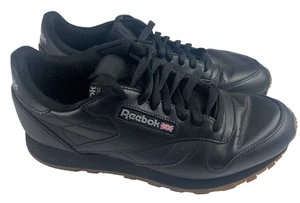 Zapatos deportivos Reebok clásicos de cuero para hombre talla 9 con suela de goma negra 49798 - Imagen 1 de 10