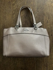 Coach Mini Brooke Bag Purse Rose Gold Leather Shoulder Bag - Picture 1 of 13
