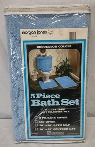 Vintage 5-teiliges Teppich-Badewannenset Morgan Jones von Springs Neu aus altem Lagerbestand! - Bild 1 von 14