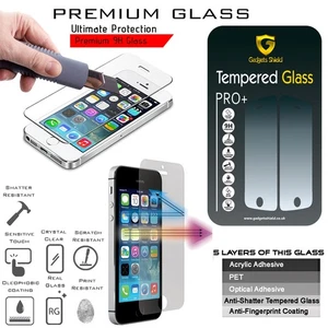 iPhone SE/5S/5C Screen Protector Tempered Glass Guard 100% Genuine Gadget Shield - Picture 1 of 4