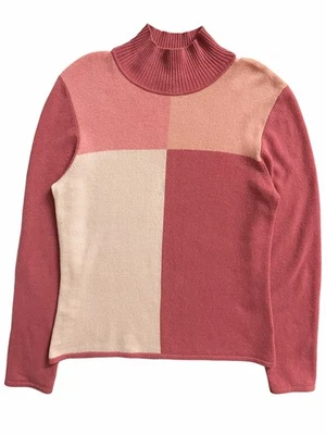 ➤ Новый без ЯРЛЫКОВ женщин 100% кашемир водолазка свитер Classiques Entier • розовый • средний - Изображение 1 из 4