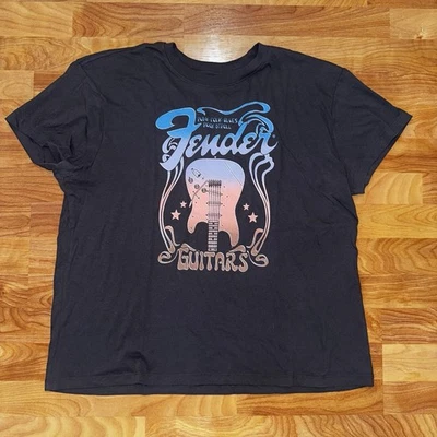 T-Shirt Fender Guitars - Gray Womens Size XL Punk Rock Folk Blues Graphic Print - Image 1 of 4