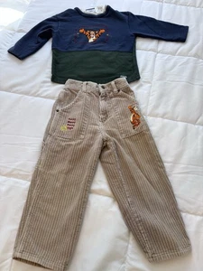 Pantalones de pana Tigger-Pooh colección 100 acres talla 5 y sudadera talla 4 de colección - Imagen 1 de 14