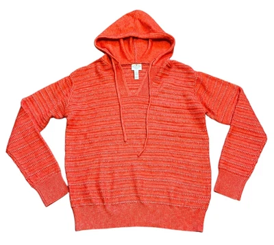 ST JOHN' BAY Pulôver Laranja Pára-quedas Suéter de Malha com Capuz Preppy Colorido G NOVO - Imagem 1 de 4