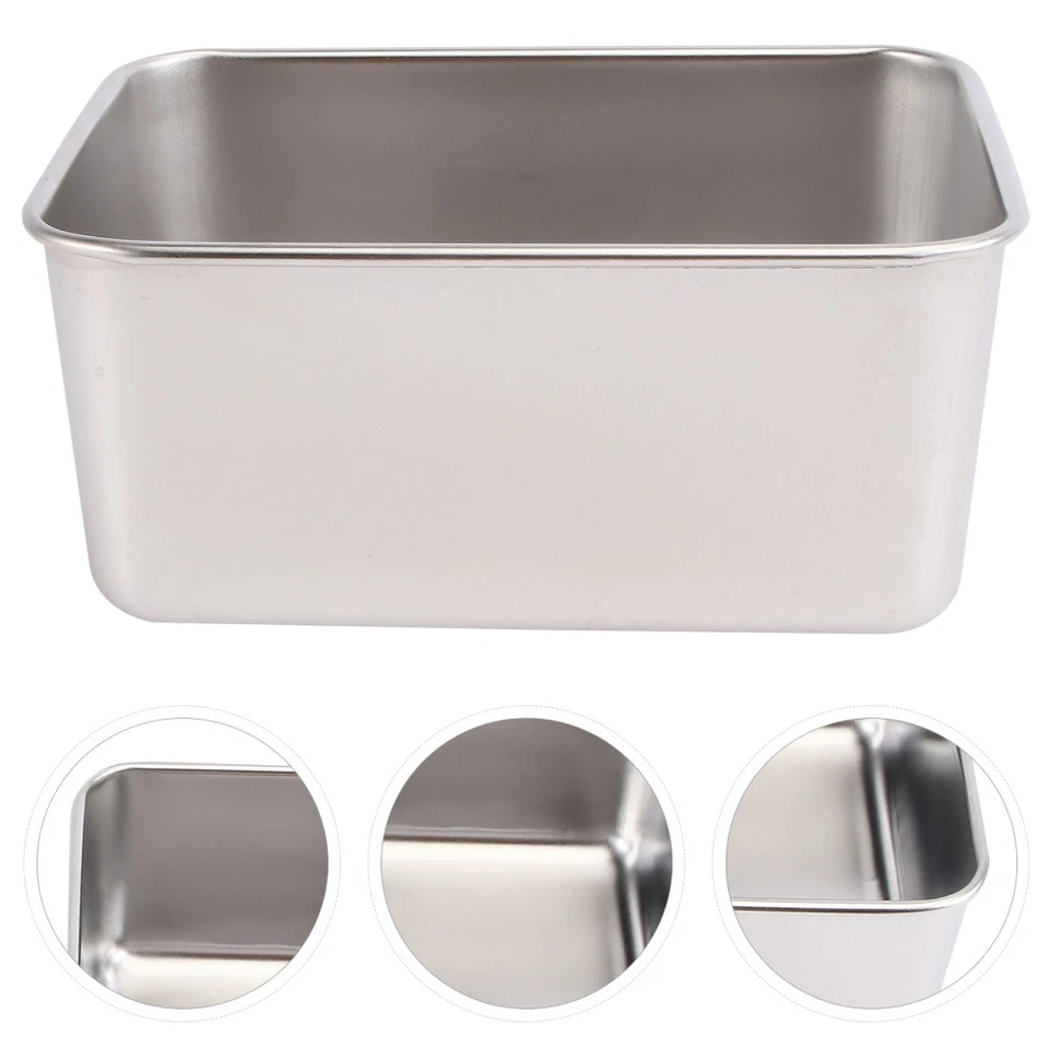  2 stücke Edelstahl Backen Kuchen Box Lebensmittel Container Kuchen Made Box - Bild 1 von 4