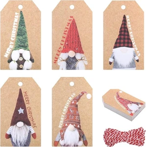 150 Stück Weihnachtsanhänger aus braunem Kraftpapier, Geschenkanhänger, Frohe - Bild 1 von 7