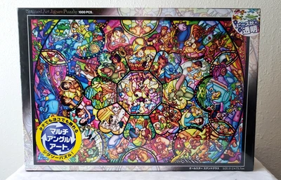 NEW Disney All-Stars 1000-Piece Stained Glass Art Jigsaw Puzzle Tenyo Japan - Image 1 of 4