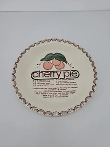 Pie Plate 9" Cherry Pie Plate with Recipe - Picture 1 of 3