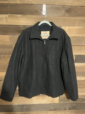 Old Navy Men's Bomber Style Pea Coat  XXL Wool Mix Zipper Vintage - Image 1 of 4