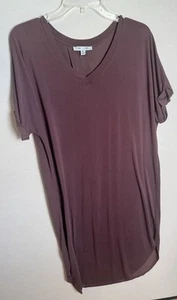 Abito donna Lei+Cielo in maglia viola prugna 2XL Midi Plus - Foto 1 di 3