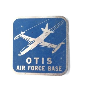 Otis Air Force Base Pin Blue Silver Military Aviation Souvenir Vintage - Picture 1 of 3