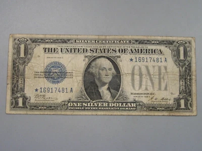 1928-A ⭐STAR⭐ Funny Back Silver Certificate ⭐/A Block.  #3 - Image 1 of 4