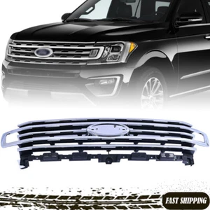 Chrome Front Grille JL 1Z8200 Replace For 2018-2019 Ford Expedition XLT Max - Picture 1 of 7