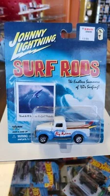 2001 Johnny Lightning Surf Rods Big Kahuna Pick Up Truck in Blue & White - Image 1 of 3