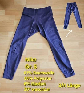Nike Sportleggings/ Freizeithose in lila, Gr. S & 3/4 Länge - Bild 1 von 1