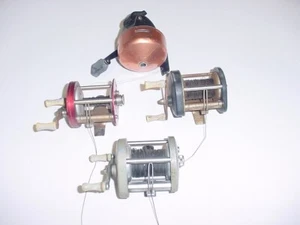 4 Vintage  1 Ocean City 1600  1 JC Higgins 312.39630 1 Garcia Fishing Reels - Picture 1 of 13