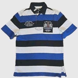 Polo Ralph Lauren Football Club polo a righe logo ricamato uomo vestibilità personalizzata S - Foto 1 di 7