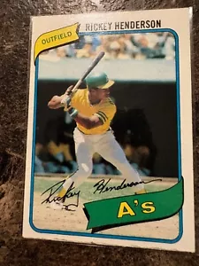 carta topps rickey henderson rookie 1980 482 - Foto 1 di 2