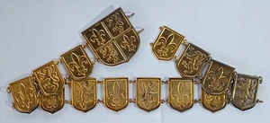 Vintage TSEKLENIS Made in Greece by Kyriazis Heavy Royal Panel Metal Belt - Picture 1 of 10