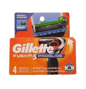 Gillette Fusion 5 Proglide 4 Cartridges NEW SEALED - Picture 1 of 3