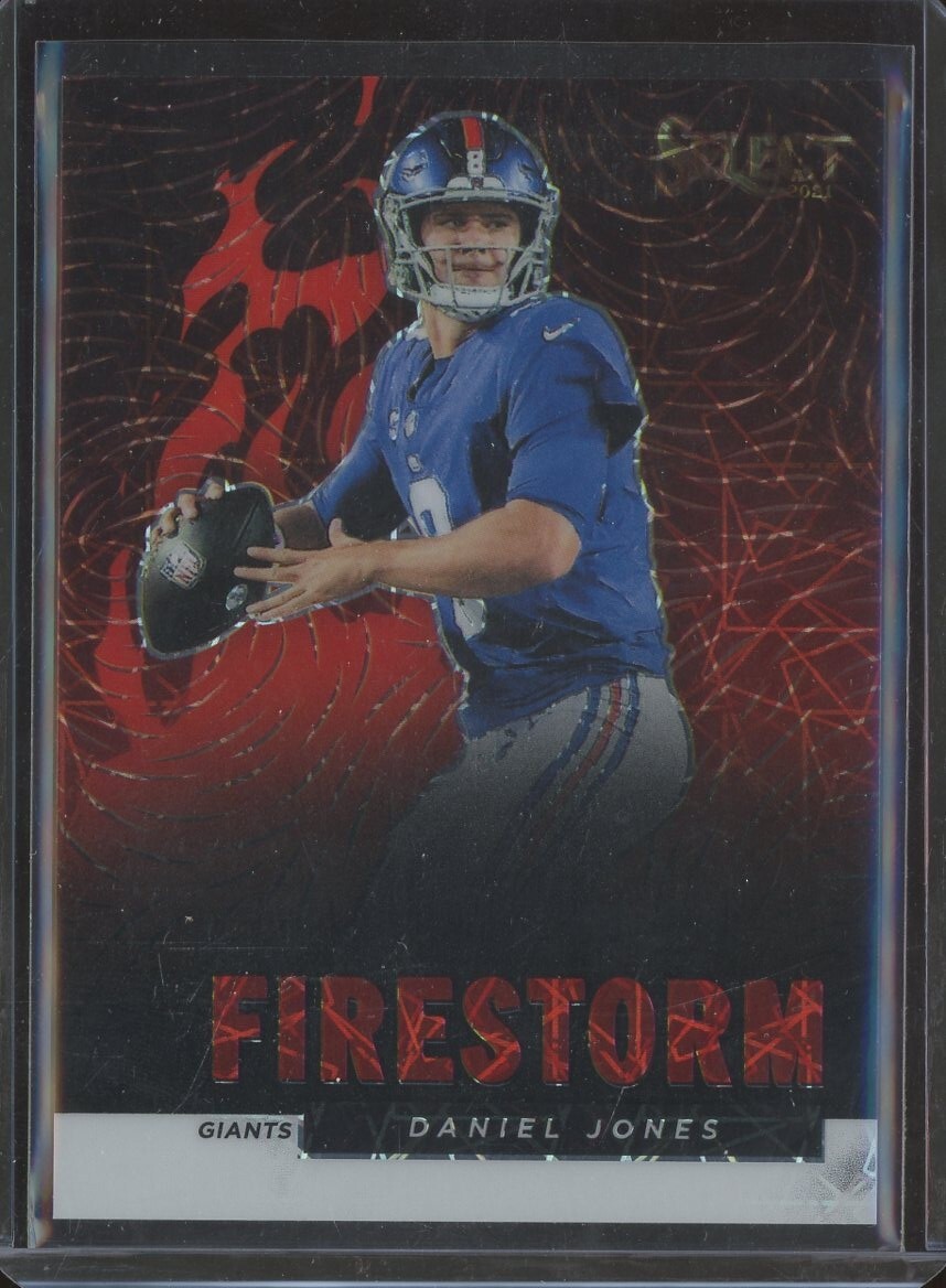 2021 Panini Select Firestorm Black Prizm #FS-17 Daniel Jones 1/1 GIANTS
