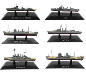 Set von 6 Deutsche Kriegsschiffe WW2 1:1250 Schiff Fregatte Schlachtschiff WSL37 - Bild 1 von 3