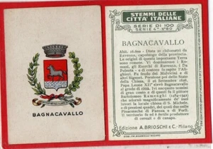 FIGURINA STEMMI CITTA' ITALIANE BRIOSCHI BAGNACAVALLO (RAVENNA) SERIE 4a n°80 - Imagen 1 de 1