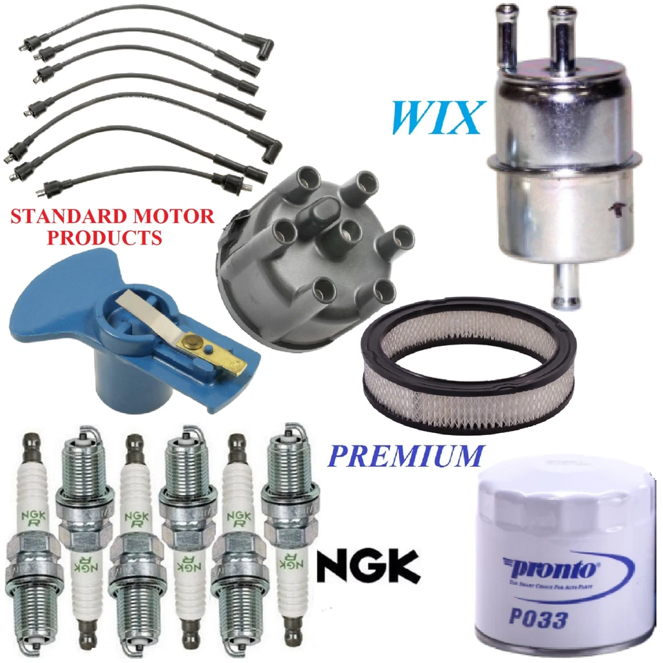 Kit de afinación aire aceite filtros combustible tapa cable bujías para Jeep CJ7 L6 4,2 L 1976 Foto 1 de 1