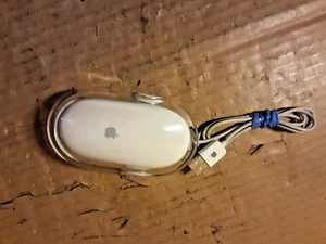 Apple M5769 White One Button Pro Wired USB 400 DPI Optical Mouse - Picture 1 of 2