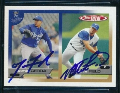 2005 Topps Total #568 Jaime Cerda Nate Field dual signed autograph set break  - Image 1 of 2