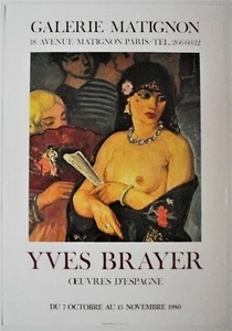 Affiche YVES BRAYER 1980 Exposition Galerie Matignon - Bild 1 von 1