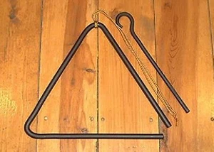 Large Triangle Dinner Bell Round Stock Forged by PCBS Glad to do custom work - Picture 1 of 2