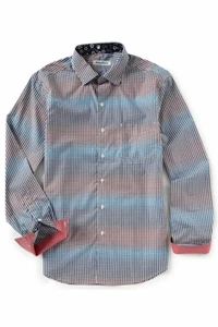 Tommy Bahama Men's, Coasta Ikat Long Sleeve Check Plaid Shirt, Multi, M - Picture 1 of 2