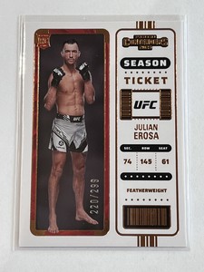 2023 UFC Chronicles Julian Erosa #220/299 Bronze Contenders Season Ticket Rookie