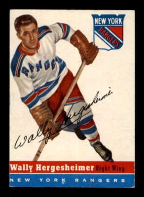 1954-55 Topps #22 Wally Hergesheimer EX/EX+ NY Rangers 540050 - Image 1 of 2