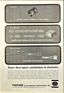 Tamar Electronics Industries Anaheim CA Print Ad 1963 - Picture 1 of 5