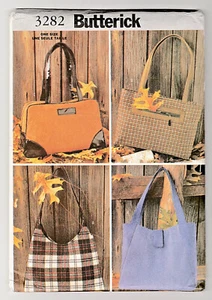Butterick 3282 Handbag Crafts Sewing Pattern Tote Bag Pockets Compartments UNCUT - Picture 1 of 2