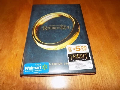 RETURN OF THE KING LORD OF RINGS Extended Edition 2-Disc Tolkien Movie DVD NEW - Image 1 of 2