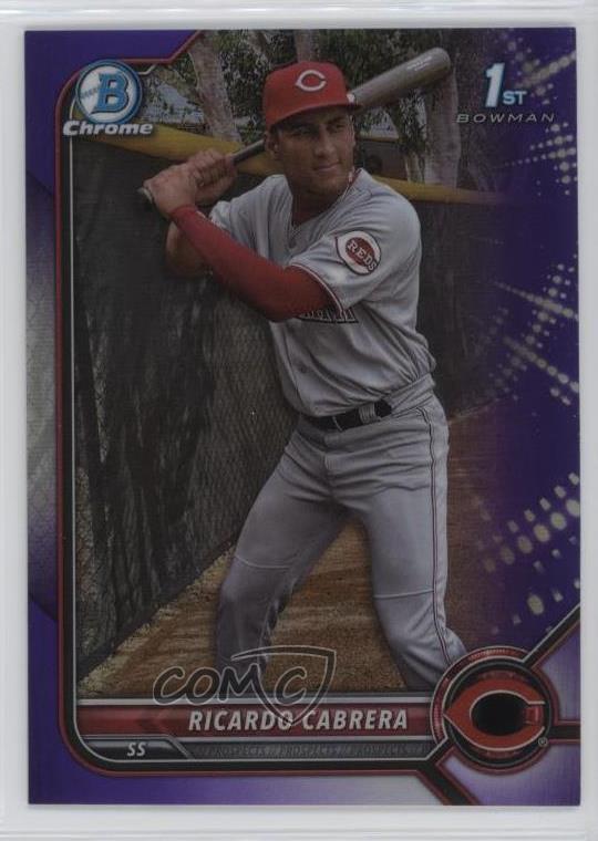2022 Bowman Chrome Prospects Purple Refractor 15/250 Ricardo Cabrera #BCP-158