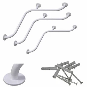 Duschhandlauf Winkelgriff  Abdeckrosetten Griff ab 50 bis 70 cm DN32 - Bild 1 von 11