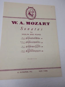 W A Mozart Sonata No 4 in E Minor for Violin and Piano Sheet Music G Schirmer - Picture 1 of 4