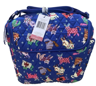 Vera Bradley Lunch Crossbody Insulated Lunch Bag CATnip Christmas Cat Cooler NWT - Image 1 of 4