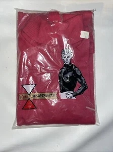 Mens VTG REIS Sportknits L/S Cuffed Red Turtleneck Shirt 100% Cotton Size Large - Picture 1 of 7