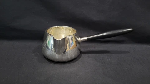 Vintage Gorham Sterling Silver Brandy or Sauce Warmer Pourer w/ Wood Handle #921 Cover