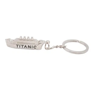 TITANIC KEYCHAIN Silver 3-D Style! 4 1/2" RMS Titanic Cruise Ship Key Ring NEW! - Picture 1 of 3