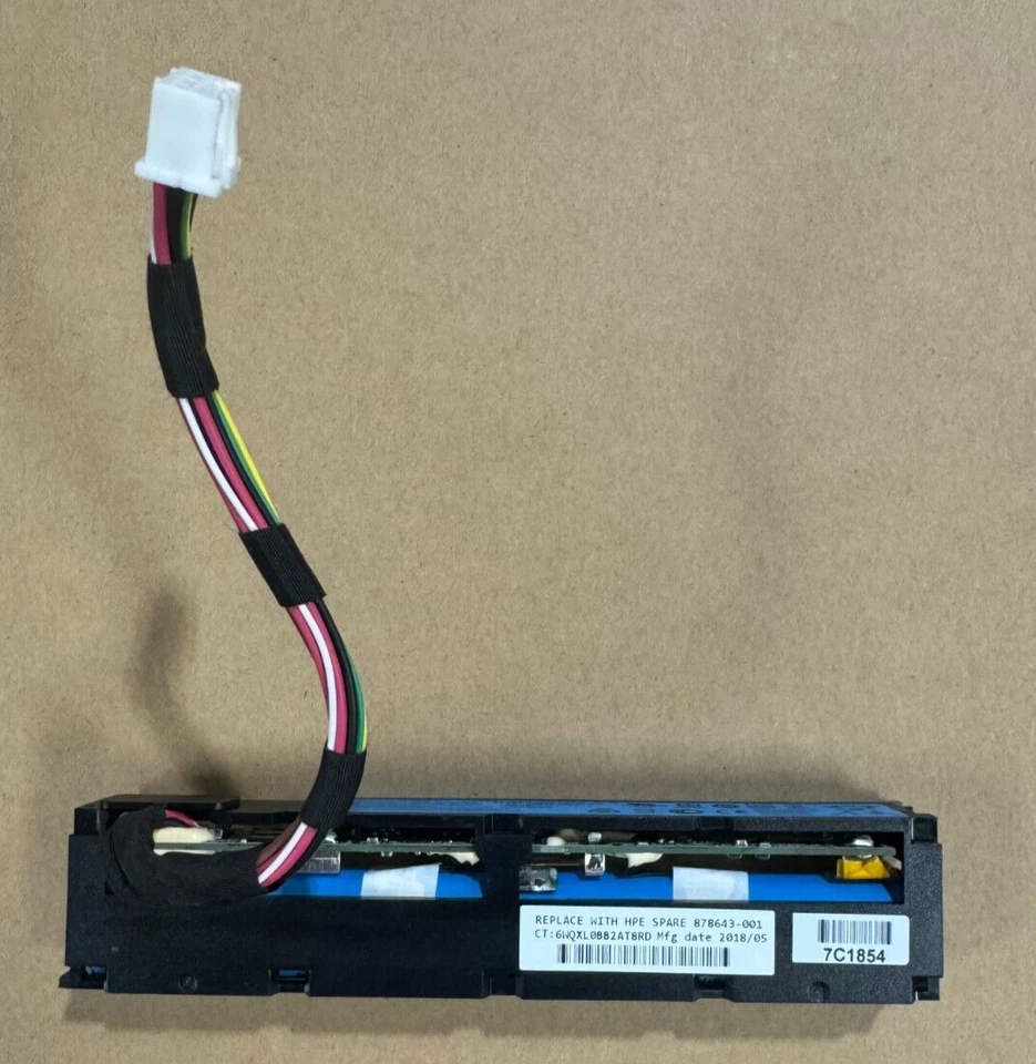 878643-001 BATERÍA ALMACENAMIENTO INTELIGENTE HP 96W CON CABLE 145MM P01366-B21 871264-001 Foto 1 de 1