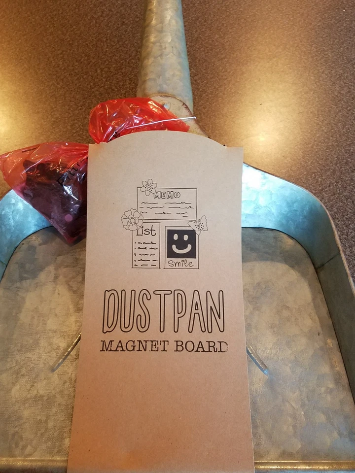 Metal ~ Magnetic Memo Board ~ Dust Pan Shaped ~ Wall Decor - Image 1 of 2