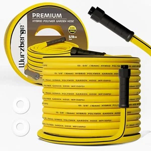 Garden Hose Water Pipe 100ft, 5/8" Flexible Water Hose Pipe, Lightweight Hybrid - Picture 1 of 7