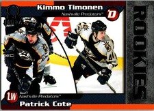 Kimmo Timonen / Patrick Cote Predators 1998-99 Pacific Omega Rookies #134